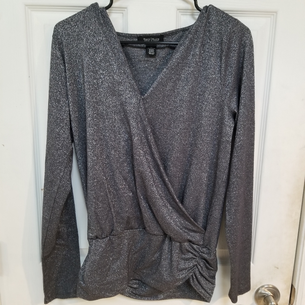 White House Black Market Silver Long Sleeve (M)
